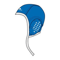 *populair* Turbo Waterpolo Cap (size m/l) Professional blauw nummer 6