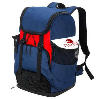 Turbo Waterpolo Luxe Rugzak Draco Navy Red