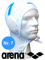 Arena waterpolo cap (size m/l) wit nummer 7