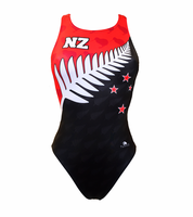 Magazijn opruiming Turbo (SIZE L) Sportbadpak NZ Flag FR40/D38/L 